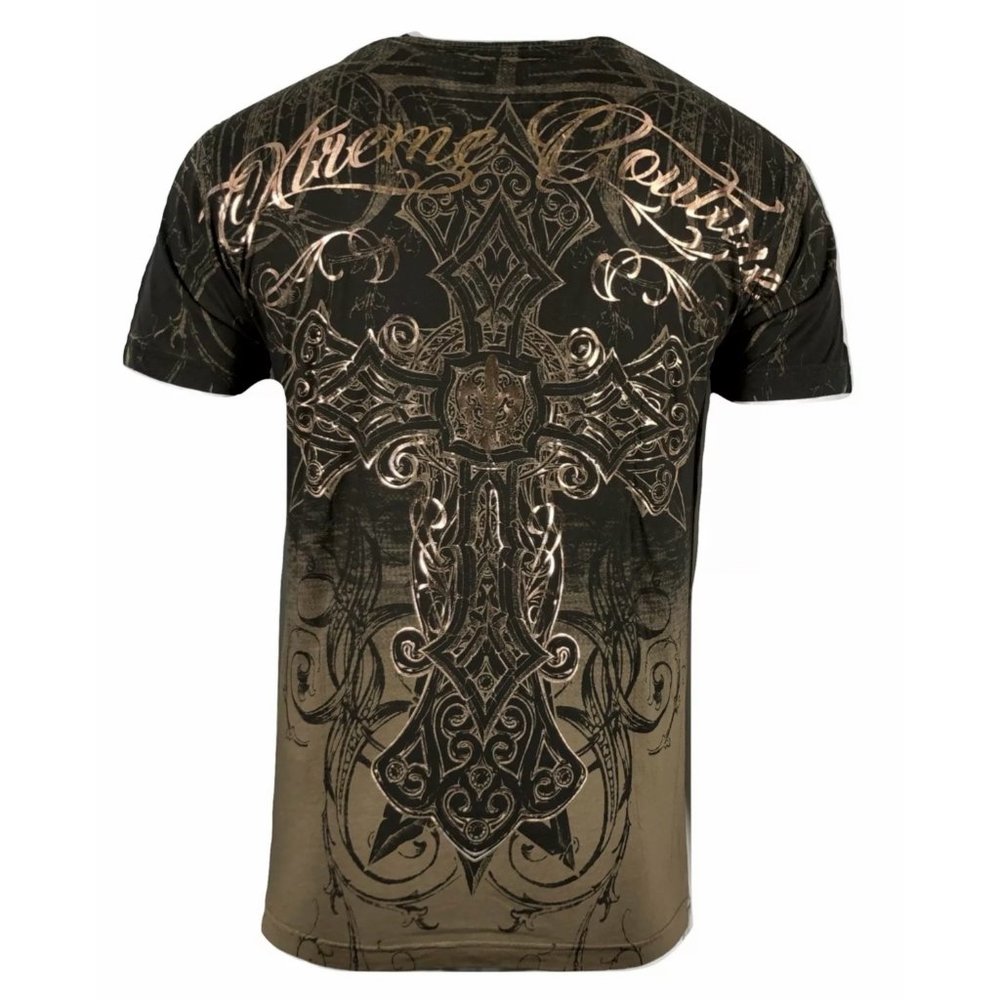 Xtreme Couture By Affliction Men's T-Shirt Dectrum Brown